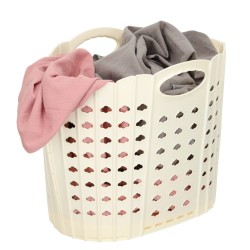 Panier à linge organisateur de salle de bain pliant blanc