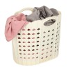 Panier à linge organisateur de salle de bain pliant blanc