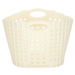 Panier à linge organisateur de salle de bain pliant blanc