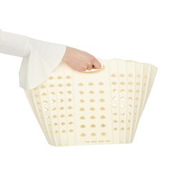 Panier à linge organisateur de salle de bain pliant blanc