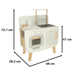 Cuisine en bois pour enfant MDF LULILO accessoires rétro