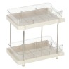 Organisateur pour bureau salle de bain cuisine acrylique à deux niveaux