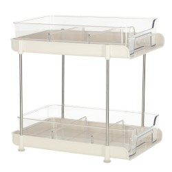 Organisateur pour bureau salle de bain cuisine acrylique à deux niveaux