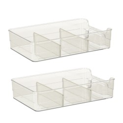 Organisateur pour bureau salle de bain cuisine acrylique à deux niveaux