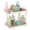 Organisateur pour bureau salle de bain cuisine acrylique à deux niveaux