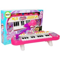 Clavier Piano 24 Touches USB Microphone Rose