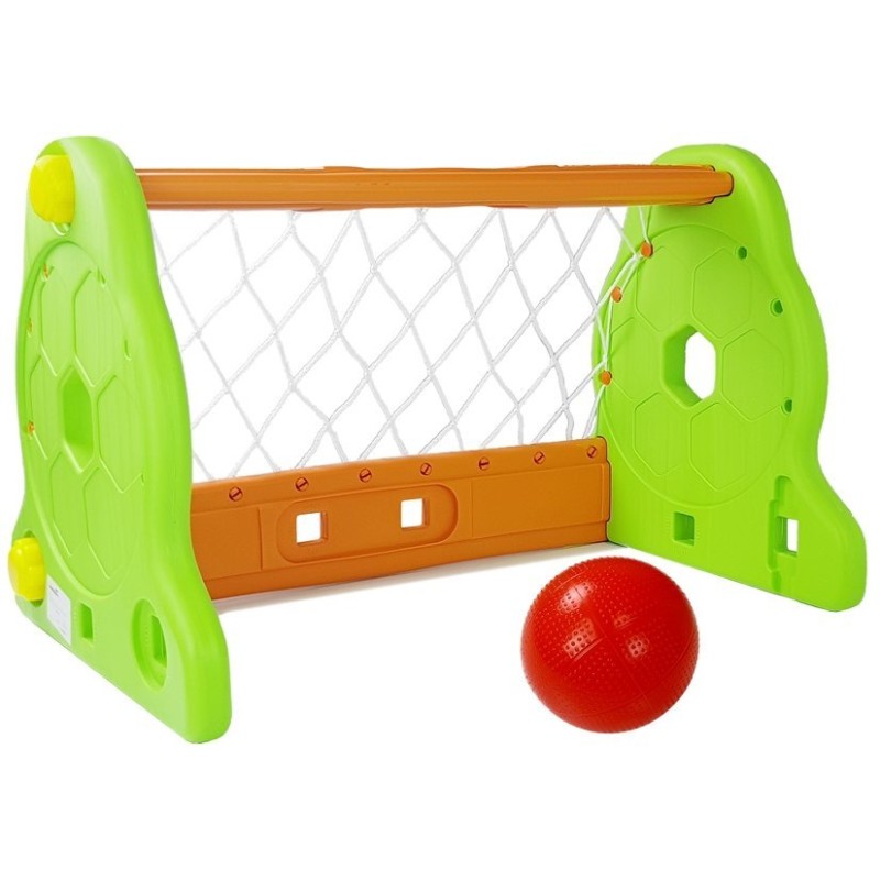 Cage de foot vert et orange pour enfants