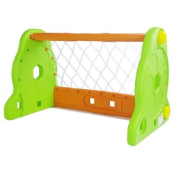 Cage de foot vert et orange pour enfants