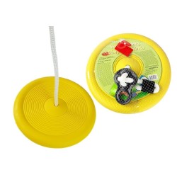 Balançoire ronde en forme de disque de jardin pour enfants, jaune 423.