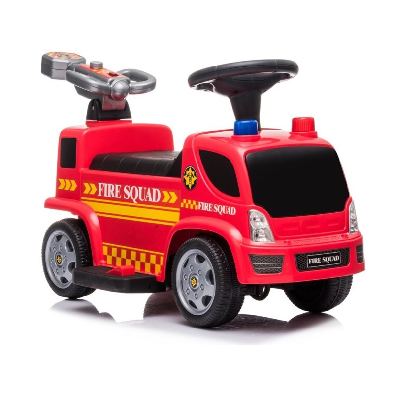 Voiture porteur pour enfant Pompiers Canon Bulles de savon Son Support de batterie