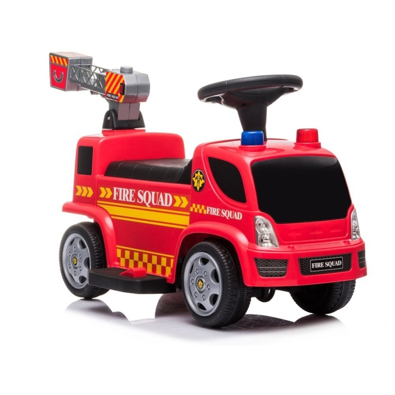 Voiture porteur pour enfant  Pompiers Échelle Bulles de savon Sons Fonctionne sur piles