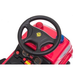 Voiture porteur pour enfant  Pompiers Échelle Bulles de savon Sons Fonctionne sur piles