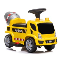 Voiture porteur pour enfant  Pompiers Échelle Bulles de savon Sons  piles Jaune