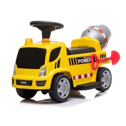 Voiture porteur pour enfant  Pompiers Échelle Bulles de savon Sons  piles Jaune