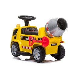 Voiture porteur pour enfant  Pompiers Échelle Bulles de savon Sons  piles Jaune