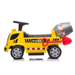 Voiture porteur pour enfant  Pompiers Échelle Bulles de savon Sons  piles Jaune