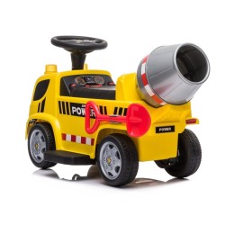 Voiture porteur pour enfant  Pompiers Échelle Bulles de savon Sons  piles Jaune