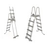 BESTWAY Echelle De Sécurité 2 X 4 Marches - Avec Plateforme - Pour Piscine Hauteur 132 Cm
