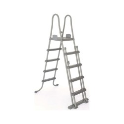 BESTWAY Echelle De Sécurité 2 X 4 Marches - Avec Plateforme - Pour Piscine Hauteur 132 Cm